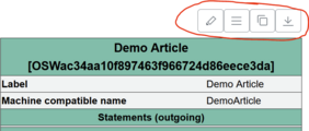 c. To change the article itself use the icons above the infobox: The pencil leads to visual editing, the three horizontal lines back to the form data editor.